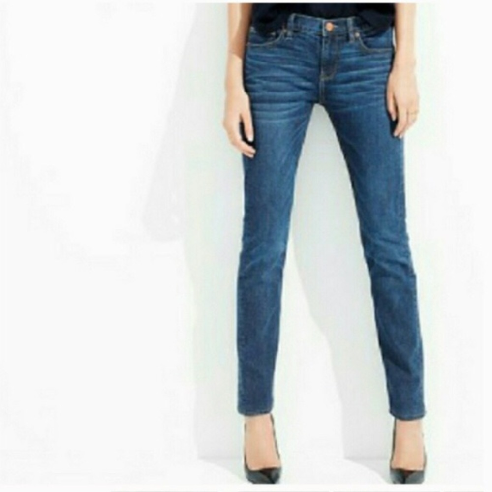J.Crew Cropped Matchstick Medium Wash Jeans 26